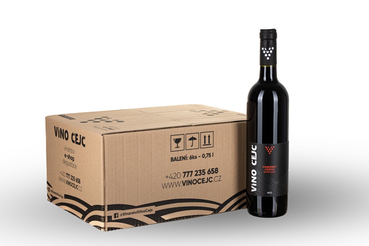 CABERNET CORTIS BARRIQUE 2022 Víno Čejč (5ks + 1ks ZDARMA)